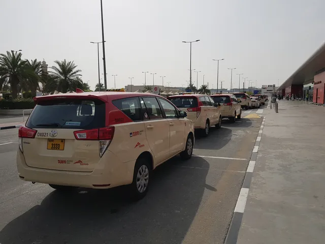 Taxis outside Dubai International Airport Terminal 2 in 2022