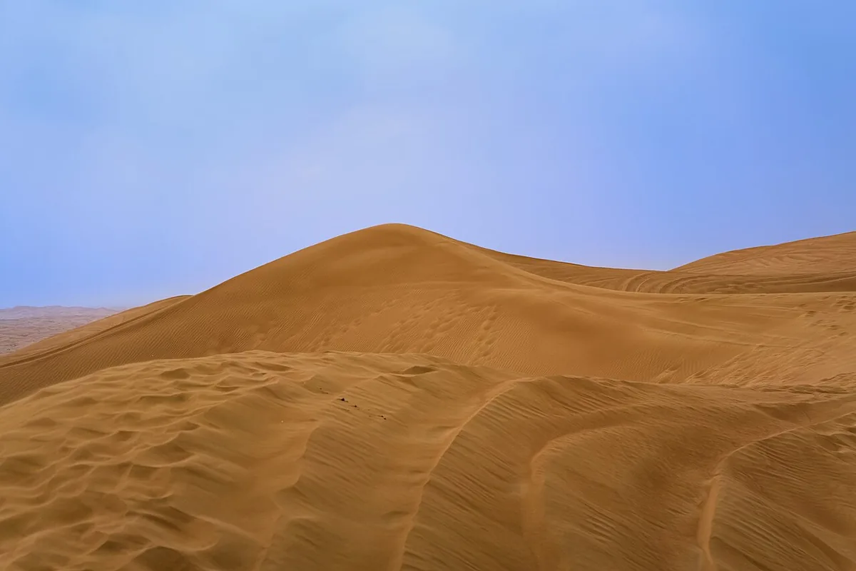 Sand dunes in the Dubai desert in 2023