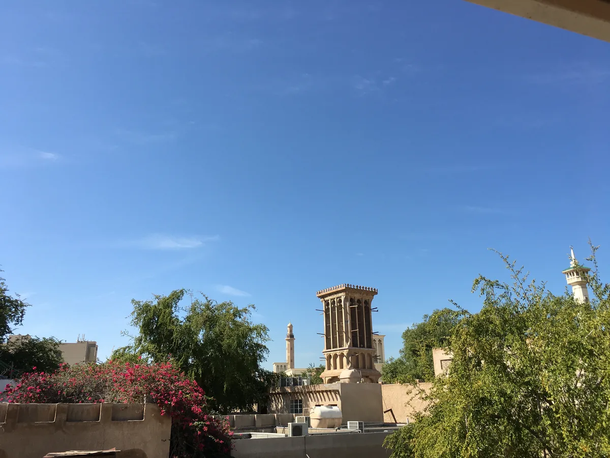 A wind tower in Al Fahidi Historical Neighbourhood in 2020